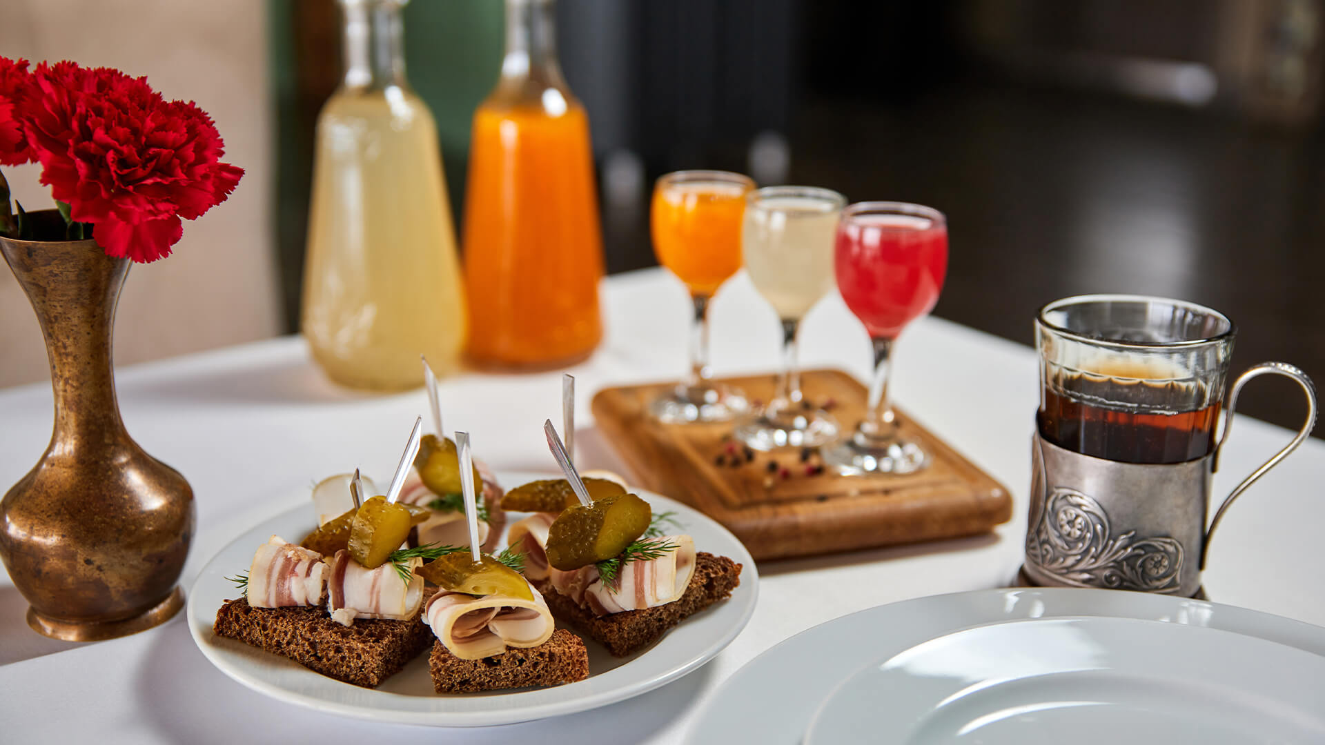 Mini sandwiches for high tea.